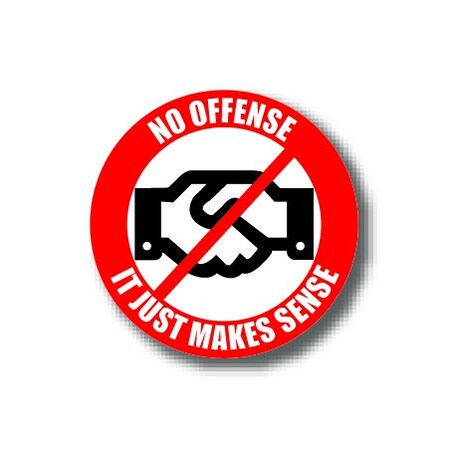 Ergomat 6in CIRCLE SIGNS No Offense It Just Makes Sense DSV-SIGN 36 #0768 -UEN